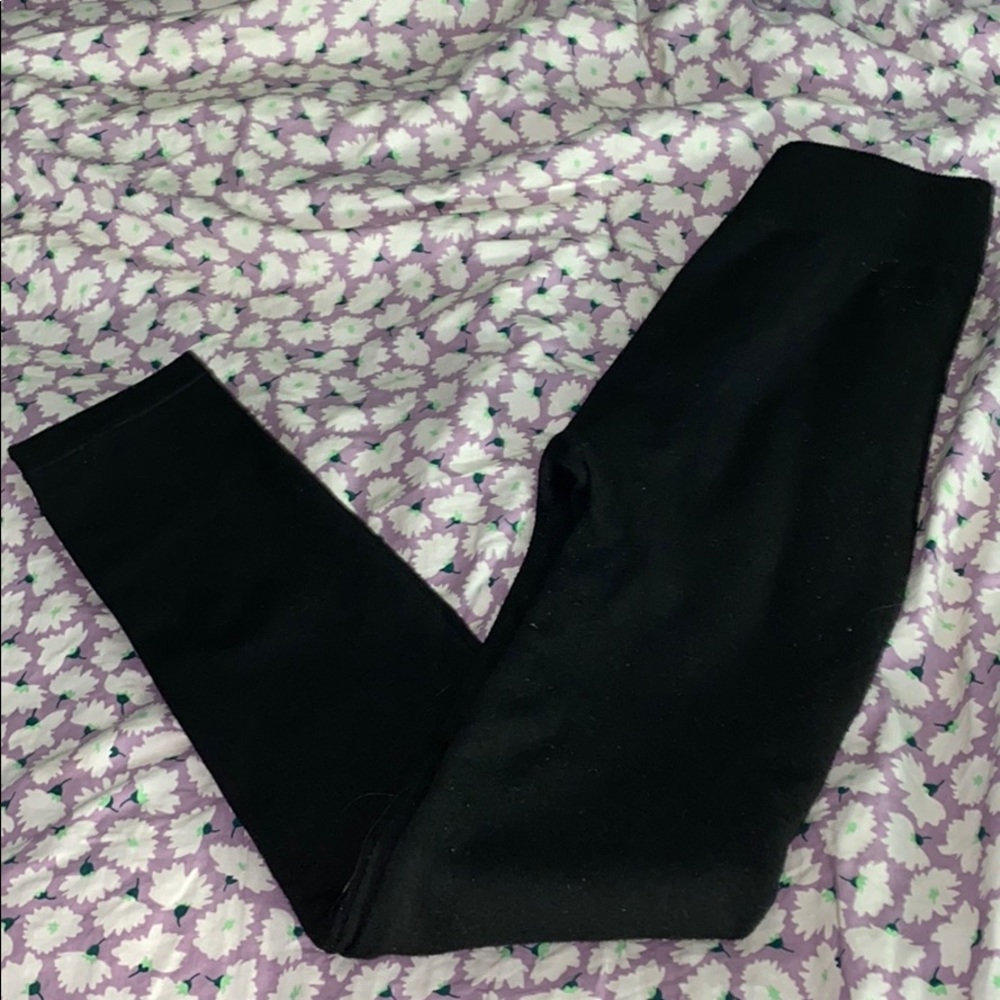 One size fleece leggings